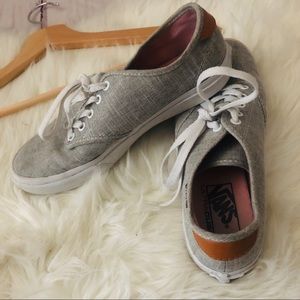 Vans OFF THE WALL 8.5 EUC! Heather Gray/brown